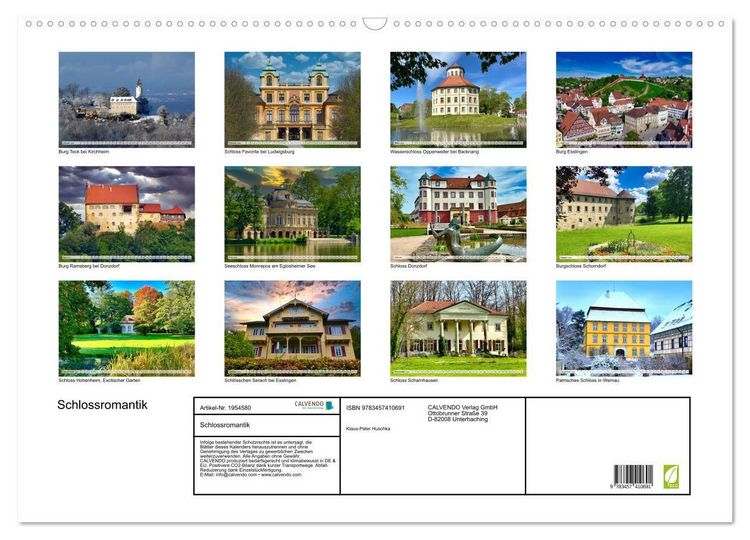 Produktbild: Schlossromantik (Wandkalender 2026 DIN A2 quer), CALVENDO Monatskalender