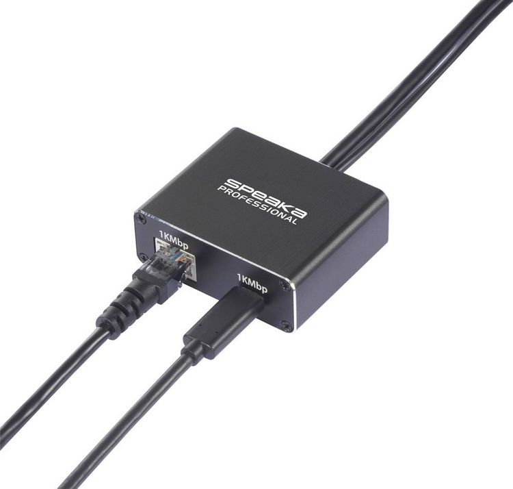 Produktbild: SpeaKa Professional SP-GNS-200 Netzwerkadapter/Hub 1 GBit/s USB-C&reg;, RJ45
