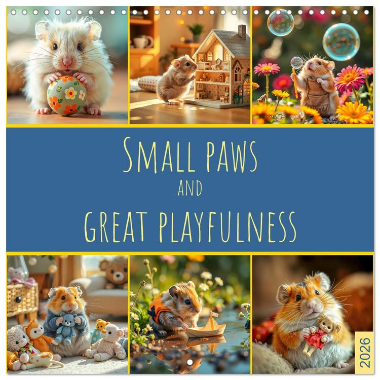 Produktbild: Small paws and great playfulness (Wall Calendar 2026 12 &times; 12 Inch) CALVENDO 12 Month Wall Calendar