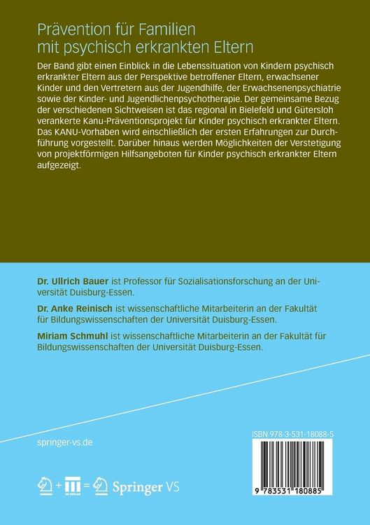 Produktbild: Pr&auml;vention f&uuml;r Familien mit psychisch kranken Eltern