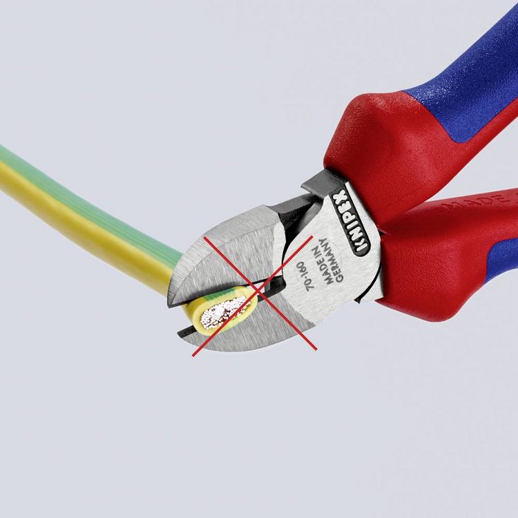 Produktbild: Knipex 70 02 160 Werkstatt Seitenschneider mit Facette 160mm