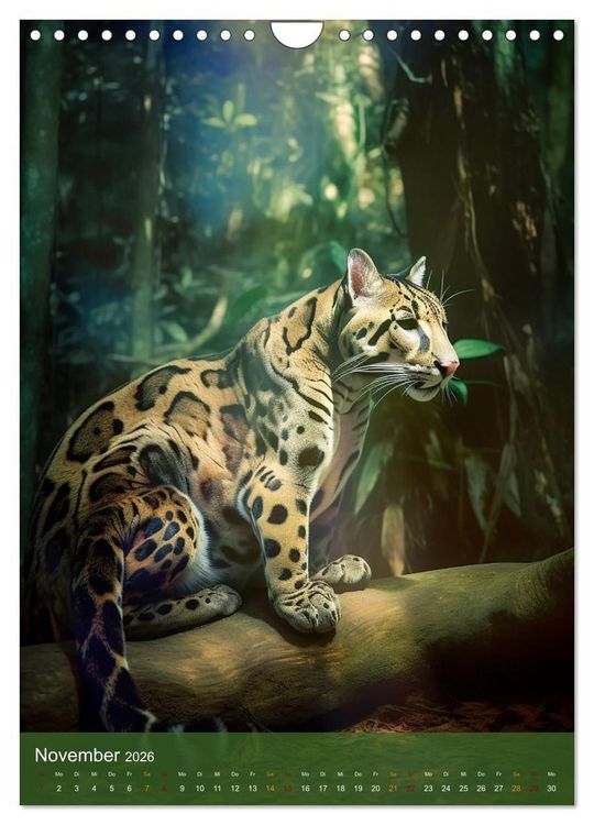 Produktbild: Wilde Raubkatzen (Wandkalender 2026 DIN A4 hoch), CALVENDO Monatskalender