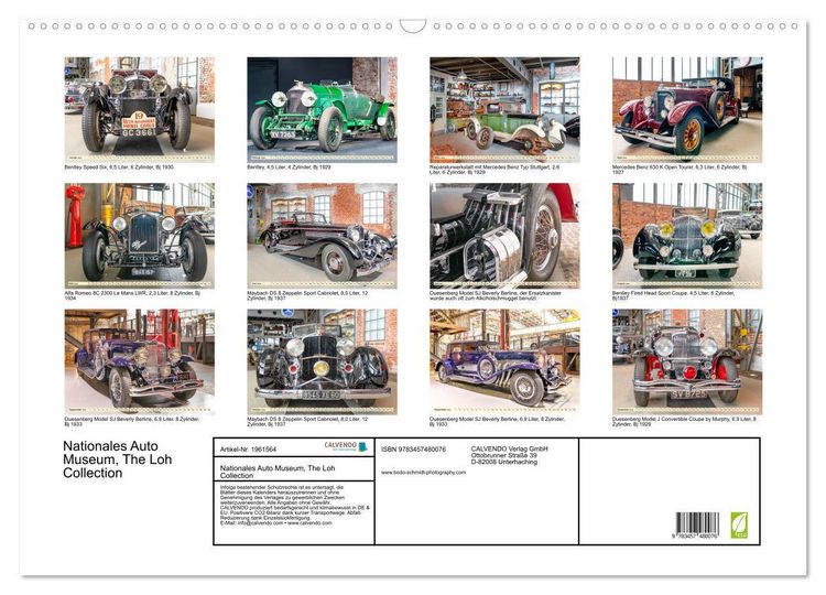 Produktbild: Nationales Auto Museum, The Loh Collection (Wandkalender 2026 DIN A2 quer), CALVENDO Monatskalender