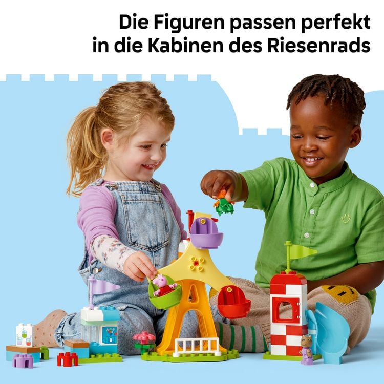 Produktbild: LEGO DUPLO Peppa Wutz Jahrmarkt, Montessori Spielzeug f&uuml;r Kinder 10453