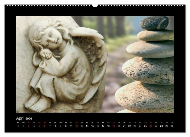 Produktbild: Engel f&uuml;r Gl&uuml;ck & Schutz (hochwertiger Premium Wandkalender 2026 DIN A2 quer), Kunstdruck in Hochglanz