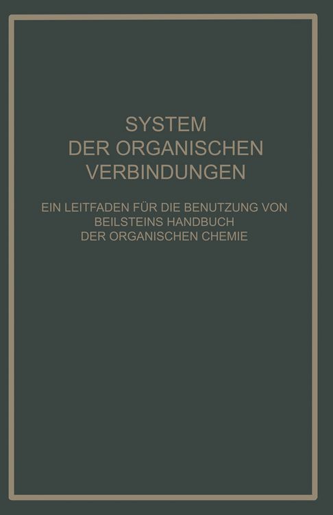 Produktbild: System Der Organischen Verbindungen