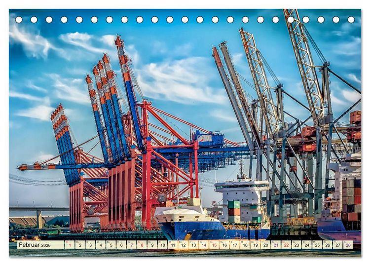 Produktbild: Hamburg - meine Stadt mit viel Herz (Tischkalender 2026 DIN A5 quer), CALVENDO Monatskalender