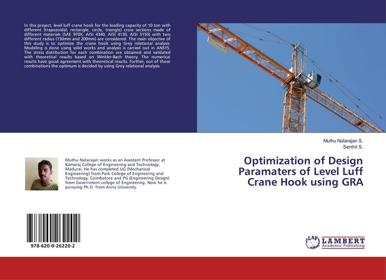 Produktbild: Optimization of Design Paramaters of Level Luff Crane Hook using GRA
