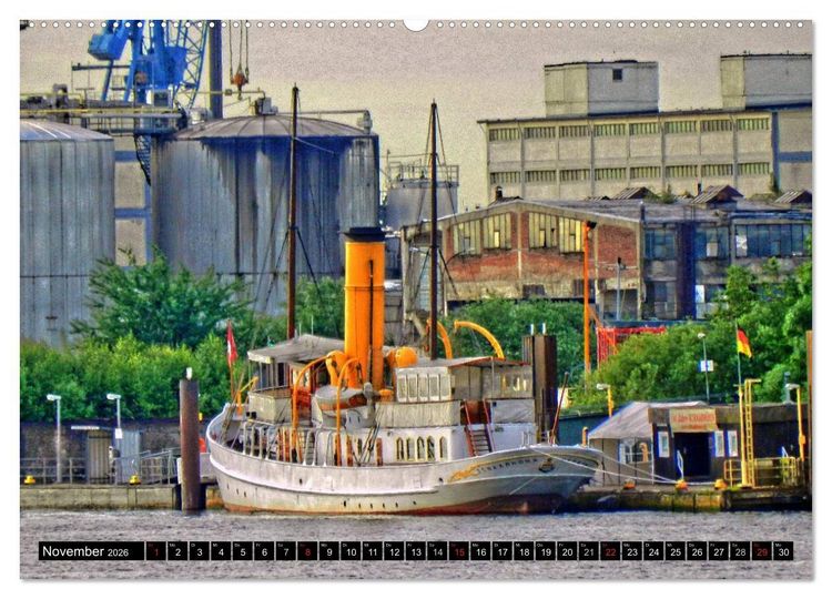 Produktbild: Faszination Hafen - Hamburg (hochwertiger Premium Wandkalender 2026 DIN A2 quer), Kunstdruck in Hochglanz