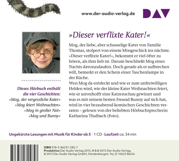 Produktbild: Mog, der vergessliche Kater &ndash; Die sch&ouml;nsten Geschichten