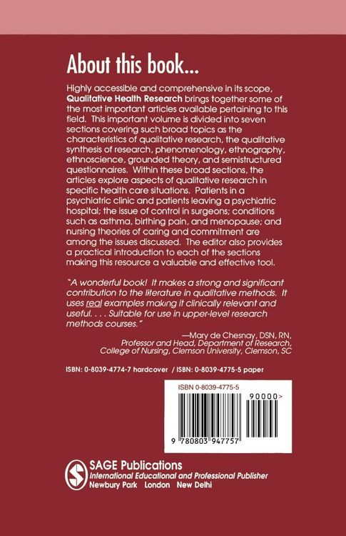Produktbild: Qualitative Health Research