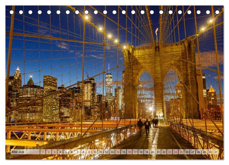 Produktbild: New York - United States of America (Tischkalender 2026 DIN A5 quer), CALVENDO Monatskalender