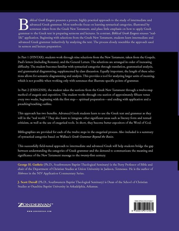 Produktbild: The Biblical Greek Exegesis