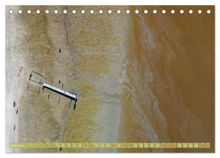 Produktbild: neunziggrad I photoart: das wattenmeer von oben (Tischkalender 2026 DIN A5 quer), CALVENDO Monatskalender
