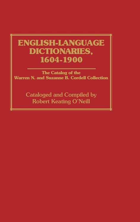 Produktbild: English-Language Dictionaries, 1604-1900