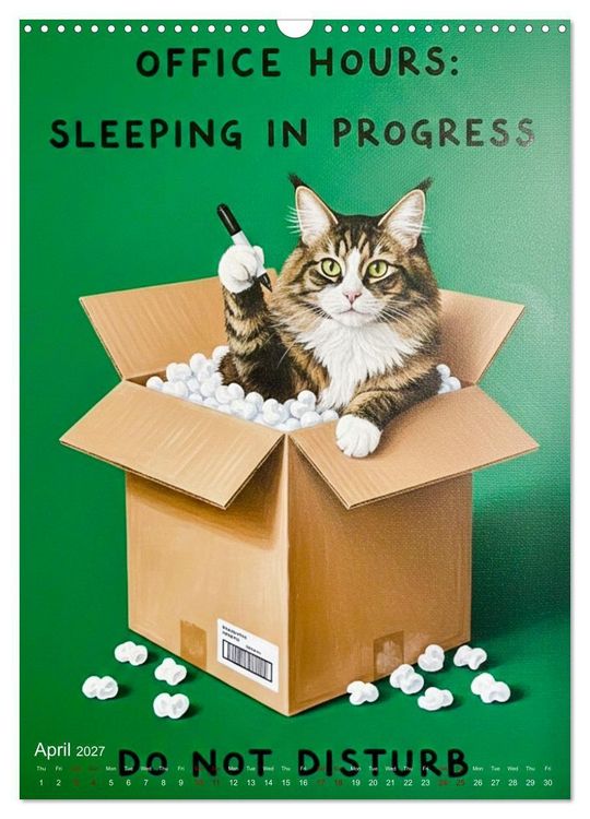 Produktbild: CATitude A YEAR OF CAT LIFE (Wall Calendar 2027 DIN A3 portrait), CALVENDO 12 Month Wall Calendar