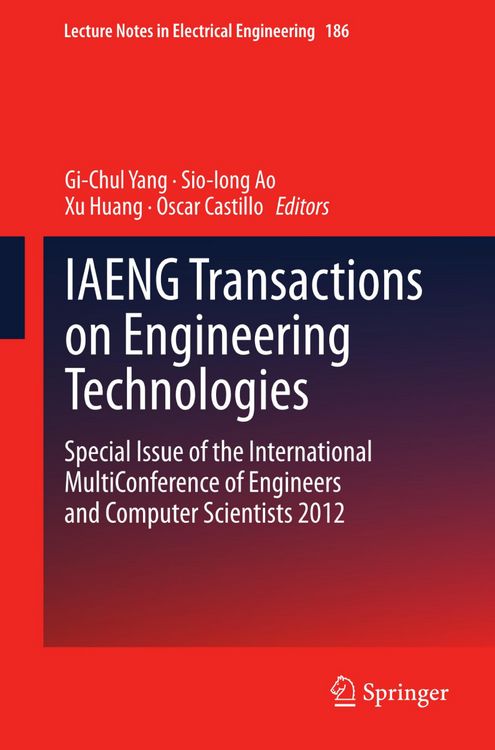 Produktbild: IAENG Transactions on Engineering Technologies