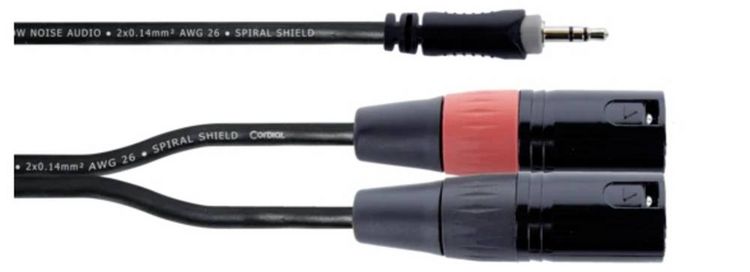 Produktbild: Cordial EY 1,5 WMM XLR Y-Adapter [1x Klinkenstecker 3.5mm - 2x XLR-Stecker 3 polig]