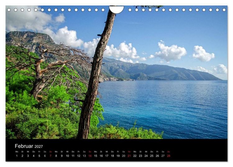 Produktbild: T&uuml;rkische Riviera - Entlang der lykischen K&uuml;ste (Wandkalender 2027 DIN A4 quer), CALVENDO Monatskalender
