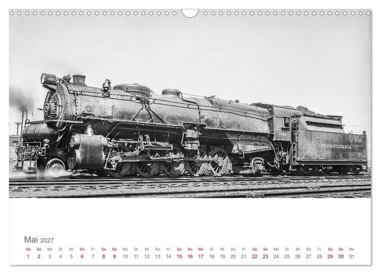 Produktbild: US-Dampflokomotiven (Wandkalender 2027 DIN A3 quer), CALVENDO Monatskalender