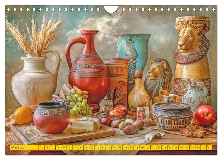 Produktbild: Afrikanische Stillleben - Der afrikanischen Kunst nachempfunden (Wandkalender 2027 DIN A4 quer), CALVENDO Monatskalender