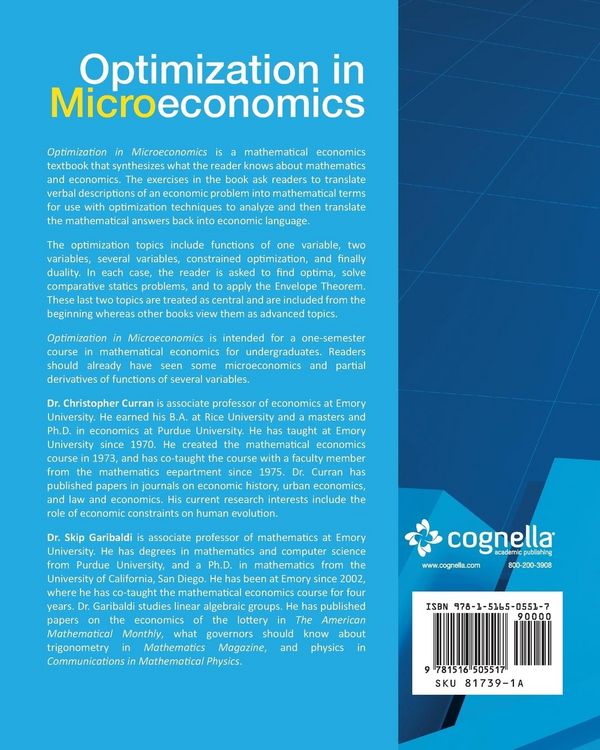 Produktbild: Optimization in Microeconomics
