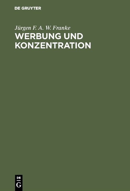 Produktbild: Werbung und Konzentration