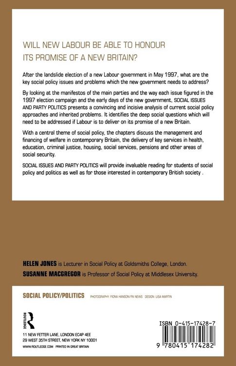 Produktbild: Social Issues and Party Politics