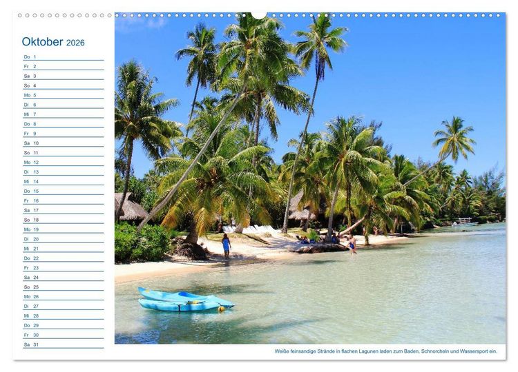 Produktbild: S&uuml;dsee-Insel Mo'orea (Wandkalender 2026 DIN A2 quer), CALVENDO Monatskalender