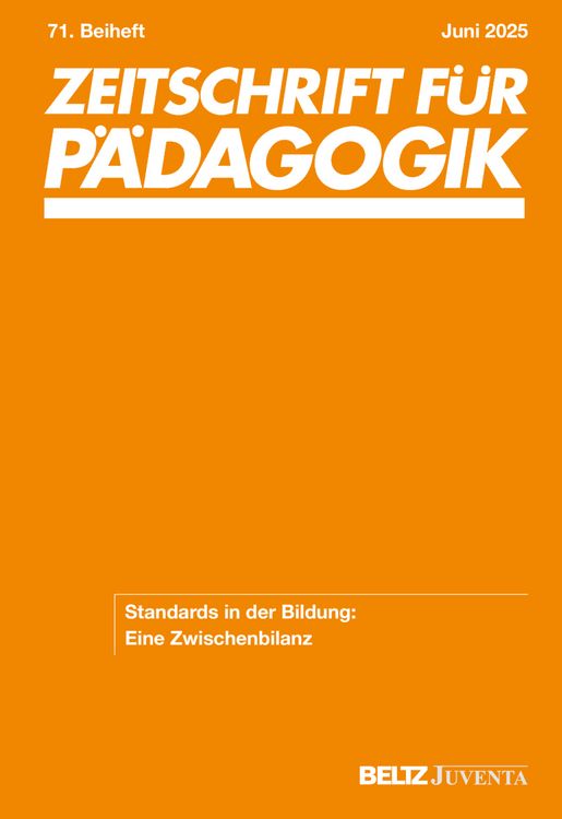 Produktbild: Zeitschrift f&uuml;r P&auml;dagogik 71.Beiheft 2025