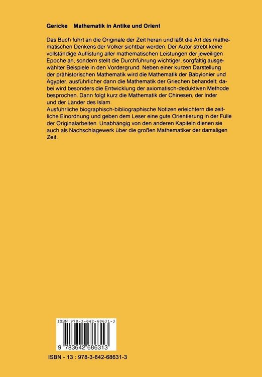 Produktbild: Mathematik in Antike und Orient