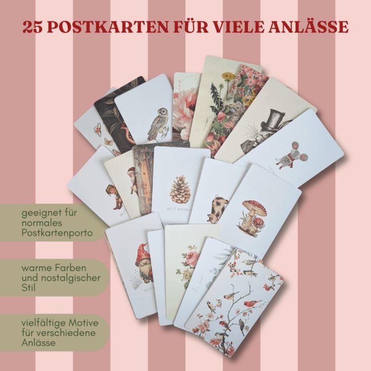 Produktbild: Postcard Box - Natural Vintage