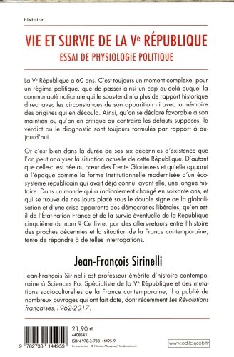 Produktbild: Life and Survival of the Fifth Republic