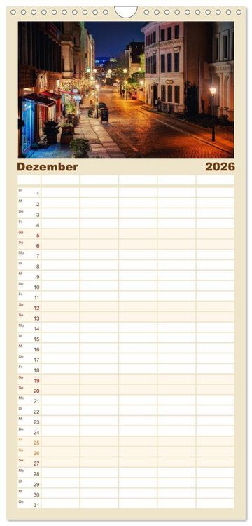 Produktbild: Familienplaner 2026 - Berlin zwischen Tag und Nacht mit 5 Spalten (Wandkalender, 21 x 45 cm) CALVENDO