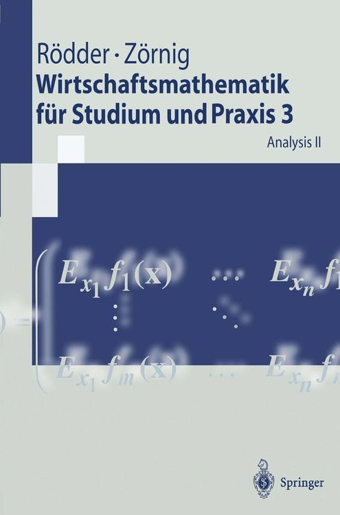 Bild vom Artikel Wirtschaftsmathematik für Studium und Praxis 3 vom Autor Wilhelm Rödder