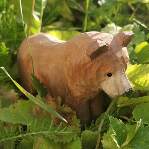 Produktbild: Wudimals A040455 - B&auml;r, Bear, handgeschnitzt aus Holz