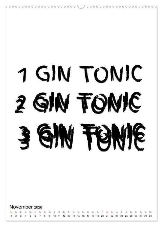 Produktbild: Gin & Tonic - Fun Stuff (Wandkalender 2026 DIN A2 hoch), CALVENDO Monatskalender