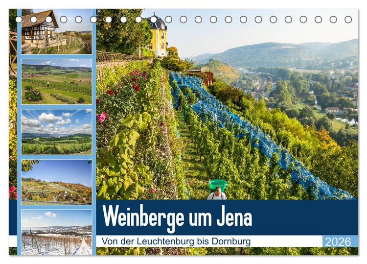 Produktbild: Weinberge um Jena (Tischkalender 2026 DIN A5 quer), CALVENDO Monatskalender