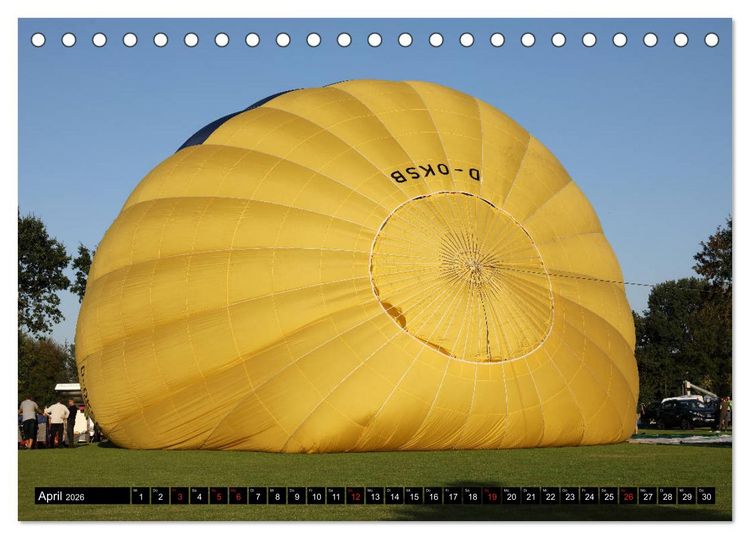 Produktbild: Ballonfahren - Die Stille nach dem Start (Tischkalender 2026 DIN A5 quer), CALVENDO Monatskalender