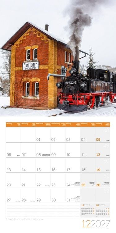 Produktbild: Lokomotiven Kalender 2027 - 30x30 - Art12