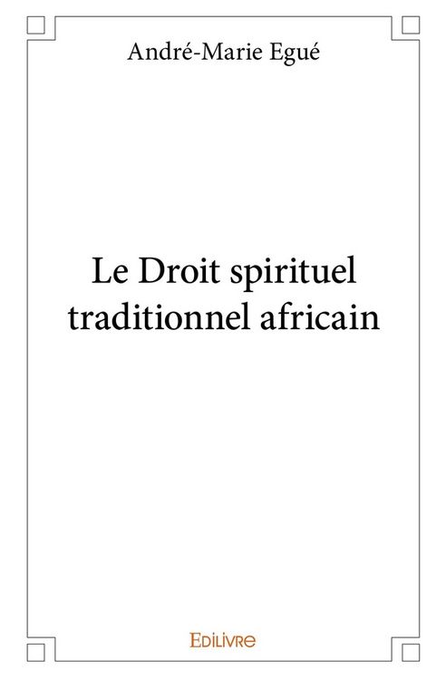 Produktbild: Le droit spirituel traditionnel