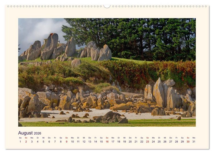 Produktbild: Menhire der Bretagne (Wandkalender 2026 DIN A2 quer), CALVENDO Monatskalender