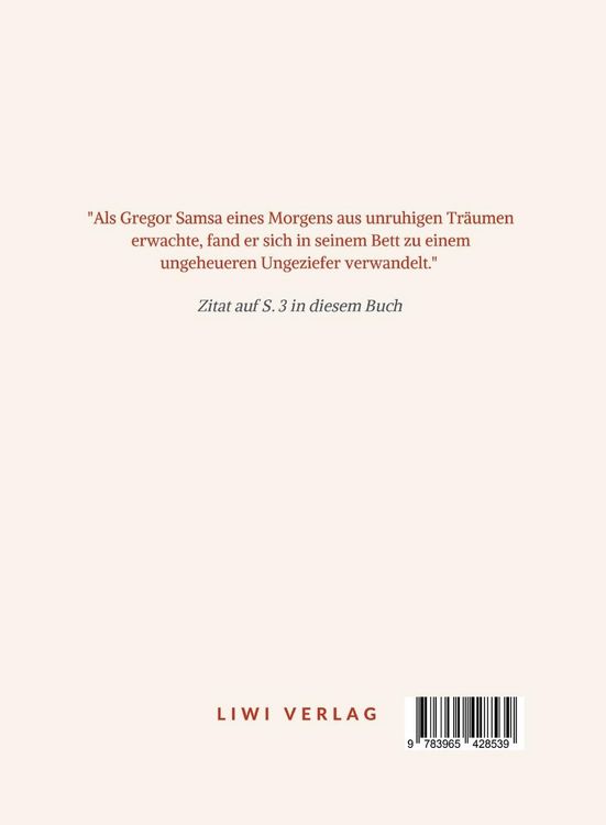 Produktbild: Franz Kafka: Die Verwandlung. Vollst&auml;ndige Neuausgabe