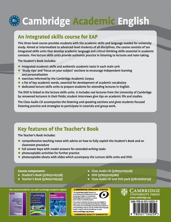 Produktbild: Cambridge Academic English B1+ Intermediate