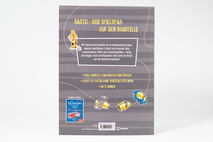 Produktbild: Mein 3D-Bastelbuch - Falten, kleben, spielen - Baustelle