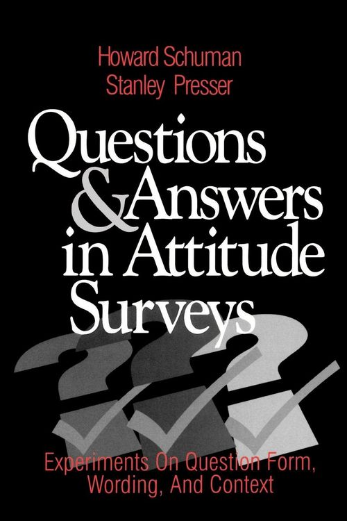 Produktbild: Questions and Answers in Attitude Surveys