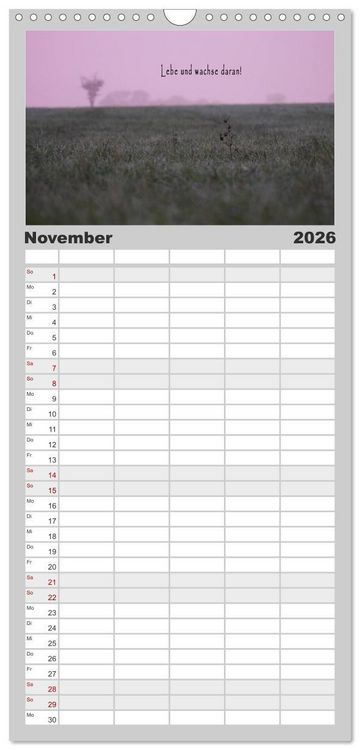 Produktbild: Familienplaner 2026 - wundersch&ouml;ne Lichtmomente mit 5 Spalten (Wandkalender, 21 x 45 cm) CALVENDO