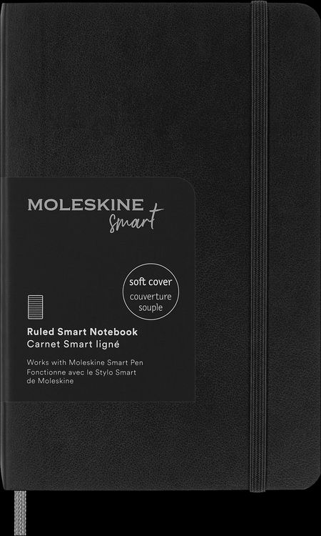 Produktbild: Moleskine Smart Notebook, Pocket, Ruled, Black, Soft Cover (3.5 x 5.5)