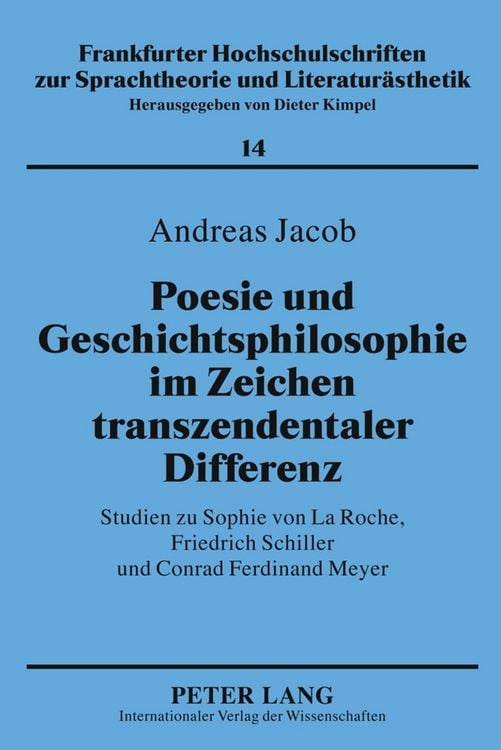 Produktbild: Poesie und Geschichtsphilosophie im Zeichen transzendentaler Differenz