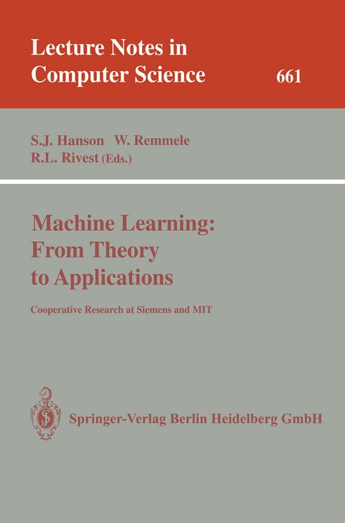Produktbild: Machine Learning: From Theory to Applications